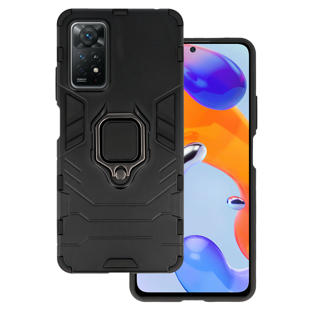 Levně Zadní kryt Ring Armor pro Xiaomi Redmi Note 11 Pro/Note 11 Pro 5G Black