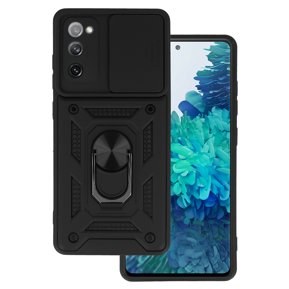 Levně Slide Camera Armor Case pro Samsung Galaxy S20 FE/Lite Black