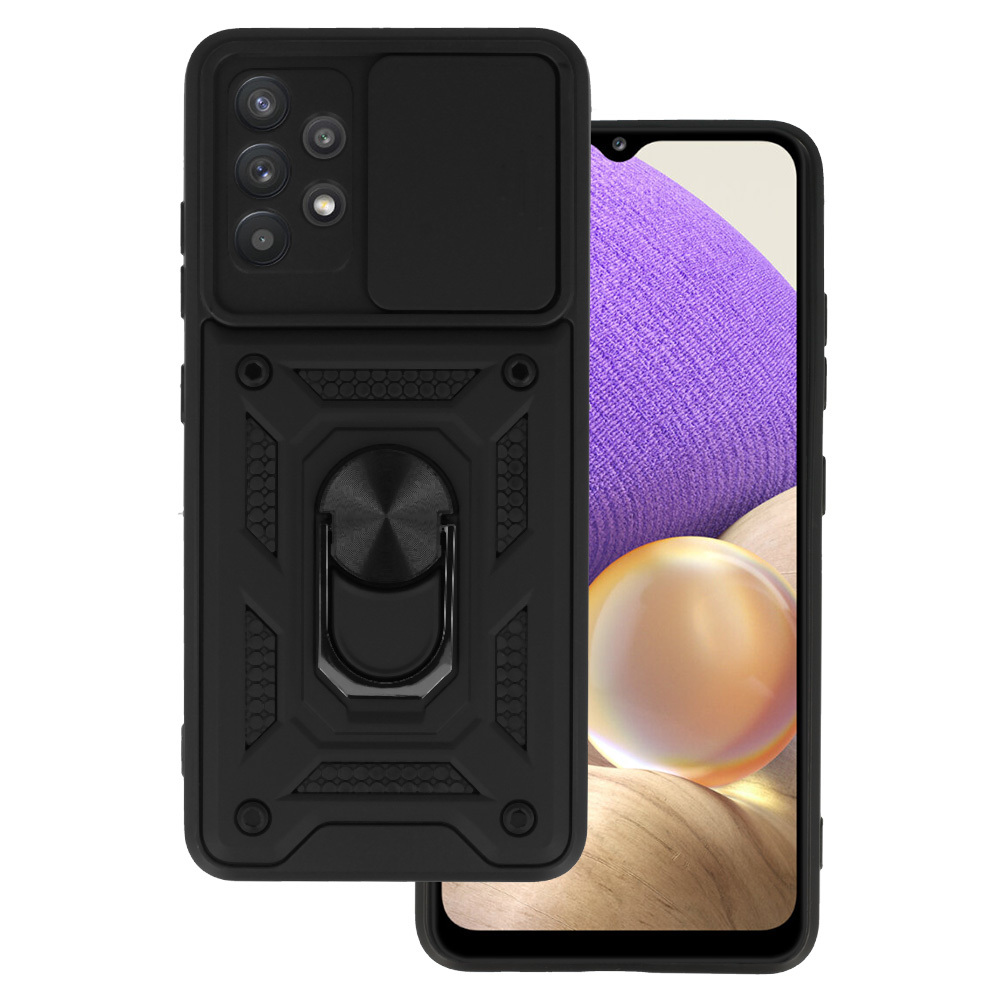 Levně Slide Camera Armor Case pro Samsung Galaxy A32 4G Black