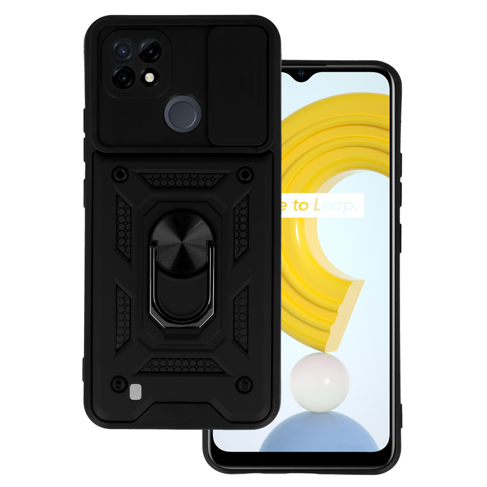 Levně Slide Camera Armor Case pro Realme C21 Black