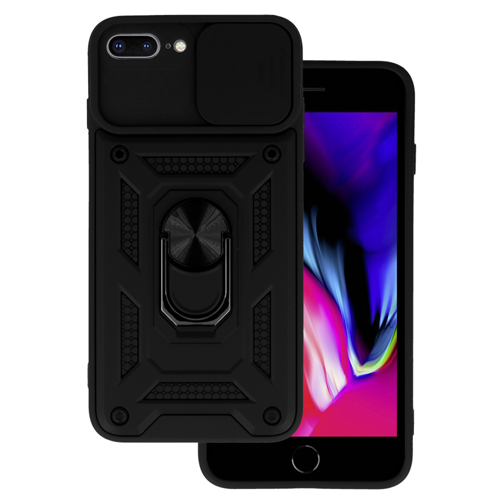 Levně Ultra odolný zadní kryt Armor Lens pro iPhone 7 Plus-8 Plus černý