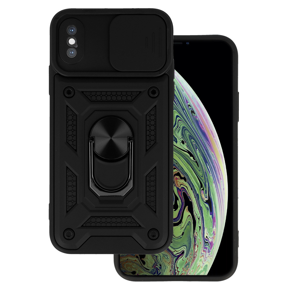 Levně Ultra odolný zadní kryt Armor Lens pro Iphone X/XS Black