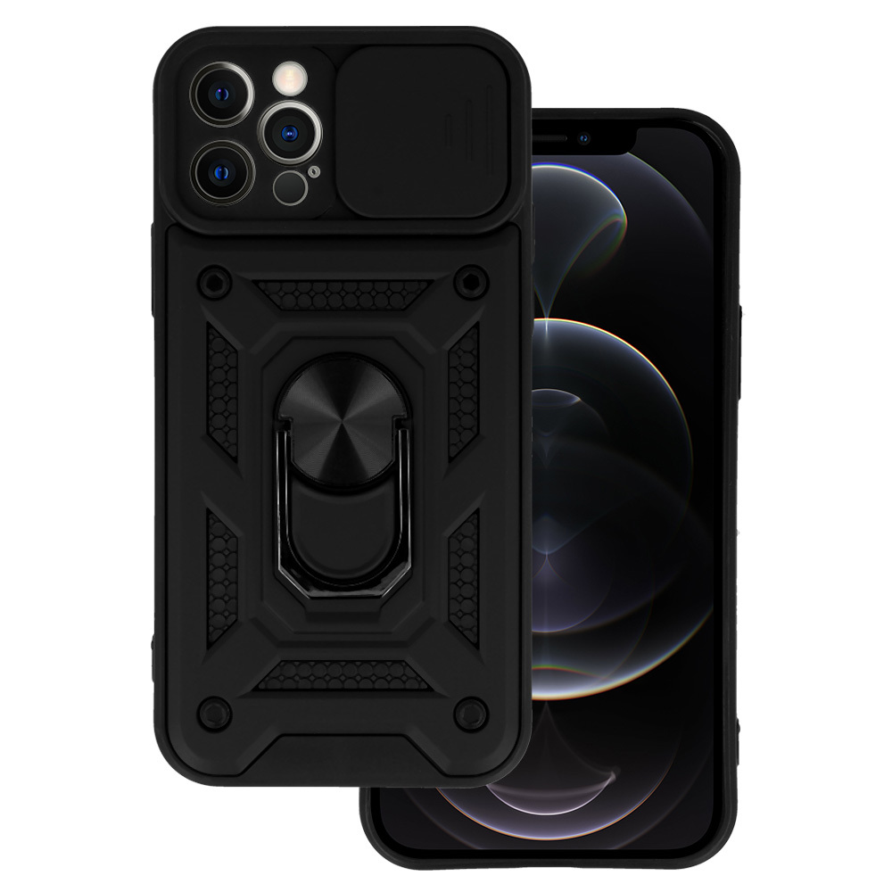 Levně Slide Camera Armor Case pro Iphone 12 Pro Black