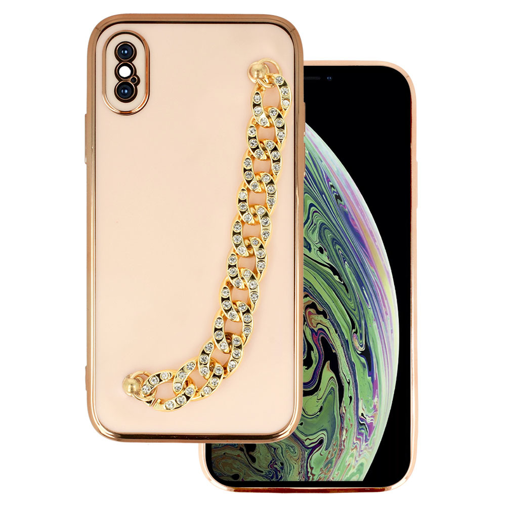 Levně Trendové pouzdro pro Iphone X/XS design 4 light pink