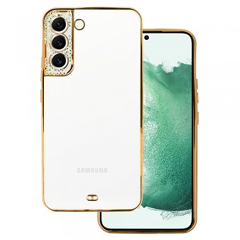 Diamantové pouzdro pro Samsung Galaxy S22 Plus White