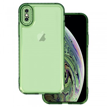 Pouzdro Crystal Diamond 2 mm pro Iphone X/XS Transparent green