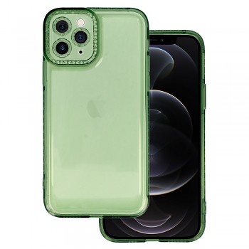 Pouzdro Crystal Diamond 2mm pro Iphone 12 Pro Transparent green