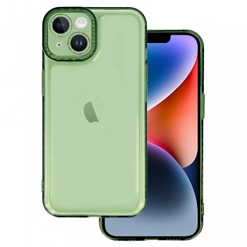 Pouzdro Crystal Diamond 2mm pro Iphone 14 Plus Transparent green