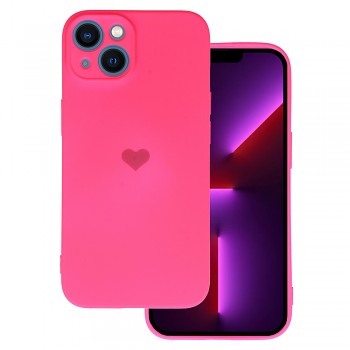Vennus Silikonové pouzdro Heart pro Iphone 14 design 1 fuchsiová