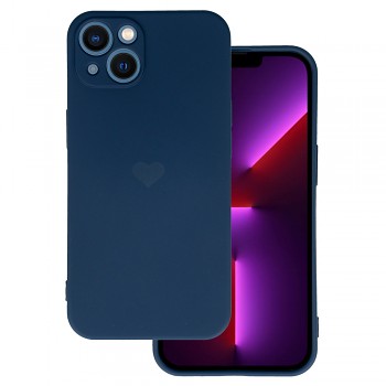 Vennus Silikonové pouzdro se srdcem pro Iphone 14 design 1 navy