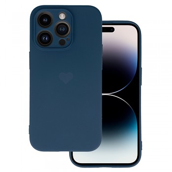 Vennus Silikonové pouzdro se srdcem pro Iphone 14 Pro design 1 navy