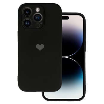 Vennus Silikonové pouzdro se srdcem pro Iphone 14 Pro Max design 1 černé