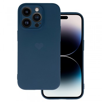Vennus Silikonové pouzdro se srdcem pro Iphone 14 Pro Max design 1 navy