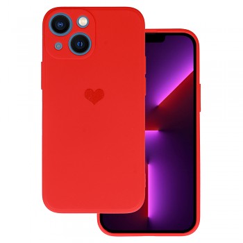 Vennus Silikonové pouzdro se srdcem pro Iphone 14 Plus design 1 červené
