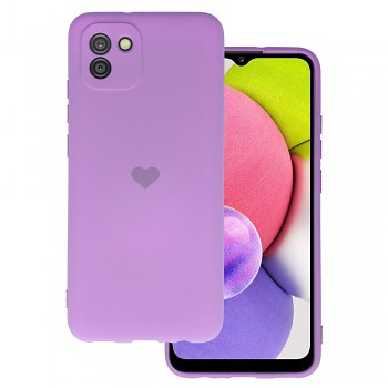 Pouzdro Vennus Heart pro Samsung Galaxy A03 design 1 fialové