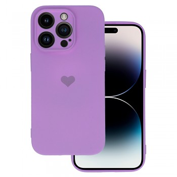 Vennus Silikonové pouzdro se srdcem pro Iphone 13 Pro Max design 1 fialové