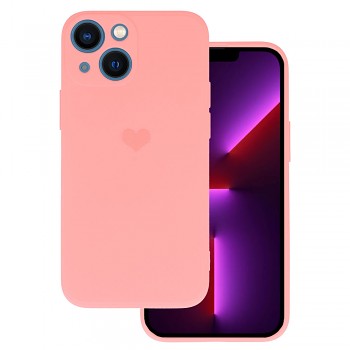 Vennus Silikonové pouzdro se srdcem pro Iphone 14 design 1 růžové
