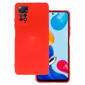 Vennus Silikonové pouzdro se srdcem pro Xiaomi Redmi Note 11 Pro/Note 11 Pro 5G design 1 červené