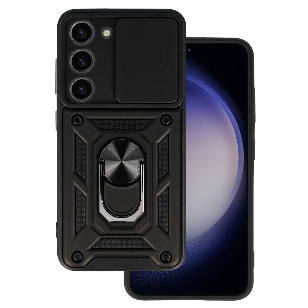 Levně Slide Camera Armor Case pro Samsung Galaxy S23 Black