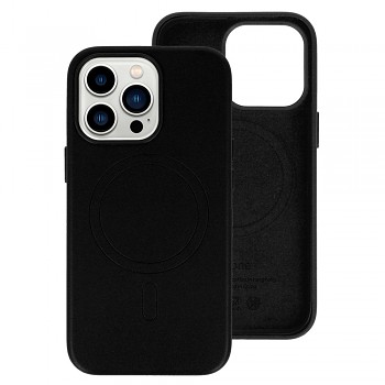 Zadní kryt MagSafe Leather pro Iphone 13 Black
