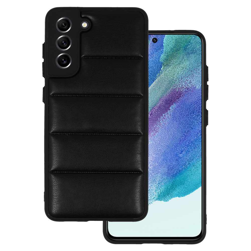 Levně Kožené 3D pouzdro pro Samsung Galaxy S21 FE design 2 černé