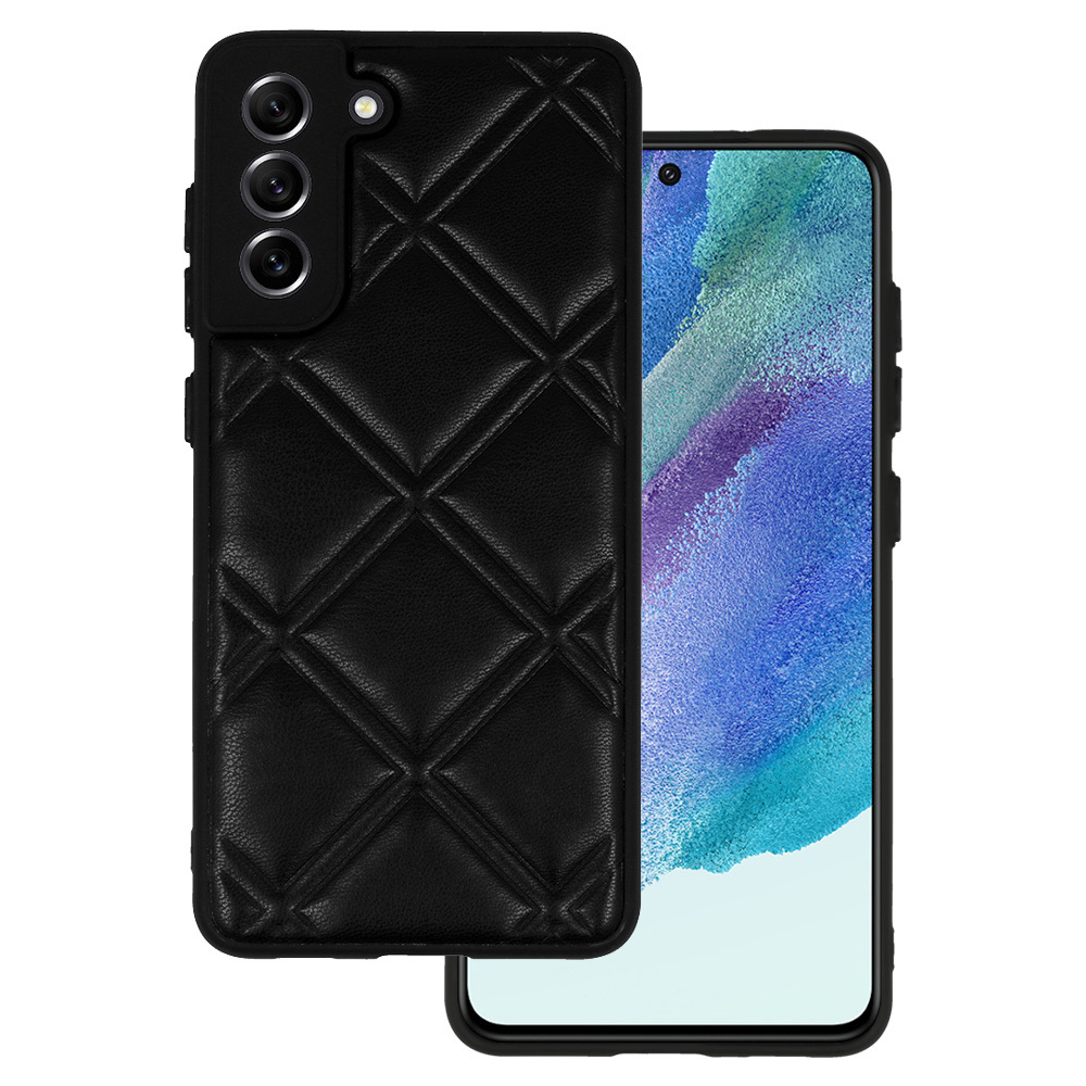 Levně Kožené 3D pouzdro pro Samsung Galaxy S21 FE design 3 černé