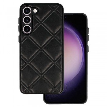 Kožené 3D pouzdro pro Samsung Galaxy S23 design 3 černé