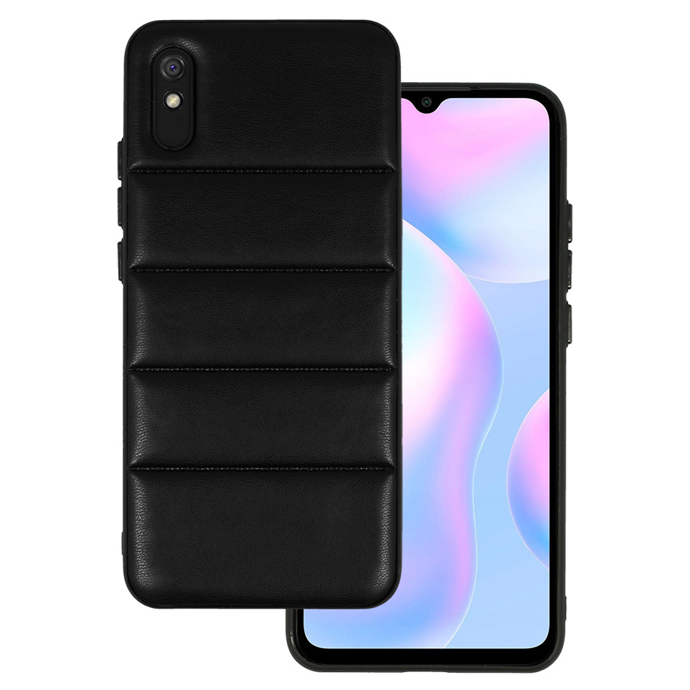 Levně Kožené 3D pouzdro pro Xiaomi Redmi 9A design 2 černé