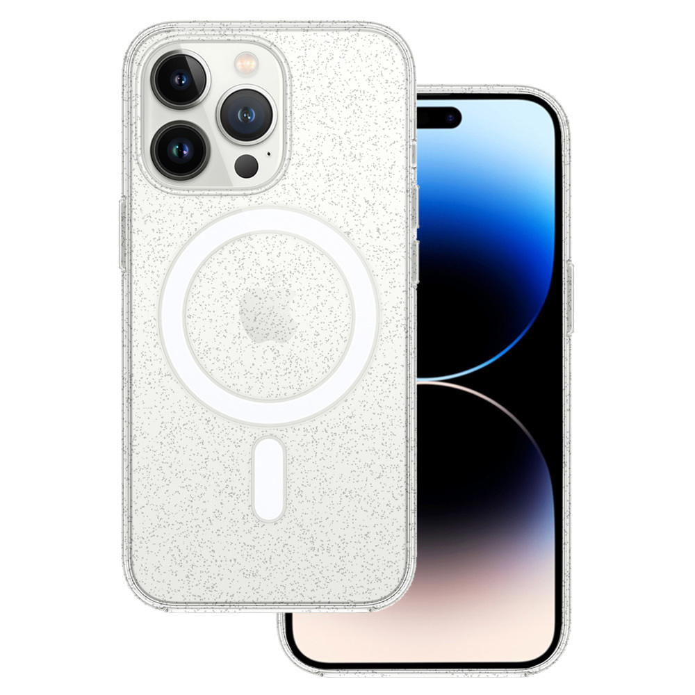 Levně TEL PROTECT MagSilicone Clear Case pro Iphone 12 Pro Glitter