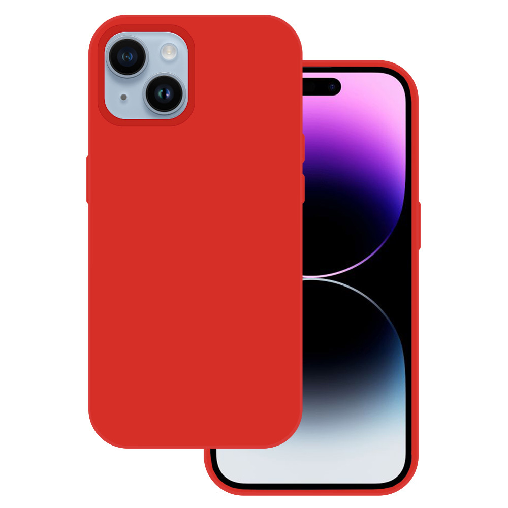 Levně Tel Protect Silicone Premium pro Iphone 15 Plus červený