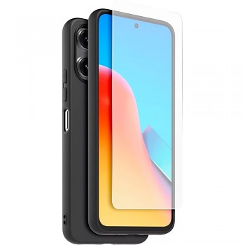Made for Xiaomi TPU Kryt + Tvrzené Sklo pro Xiaomi Redmi 12 4G/5G Black