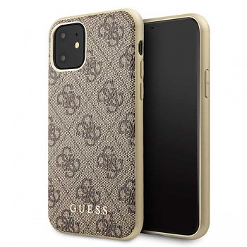 Originální zadní kryt GUESS 4G Collection Hardcase GUHCN61G4GB pro Iphone 11-XR Brown