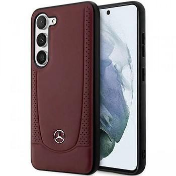 Originální kožené pouzdro MERCEDES Urban Bengale MEHCS23SARMRE pro Samsung Galaxy S23 Red