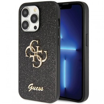 Originální pouzdro GUESS hardcase Glitter Script Big 4G GUHCP14LHG4SGK pro Iphone 14 Pro black