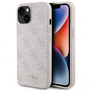 Originální pouzdro GUESS Hardcase 4G Metal Gold Logo GUHCP15MG4GFPI pro Iphone 15 Plus Pink