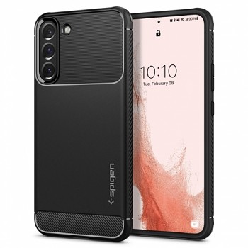 Pouzdro SPIGEN Rugged Armor ACS03986 pro Samsung Galaxy S22 - matně černé