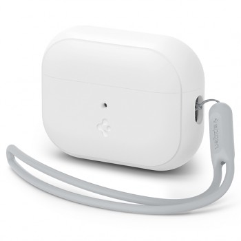 Pouzdro SPIGEN Silicone Fit ACS05811 pro Apple Airpods Pro 1/2 s páskem bílo-šedé