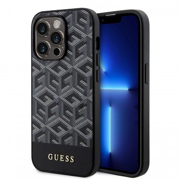 Guess PU G Cube MagSafe Zadní Kryt pro iPhone 15 Pro Max Black