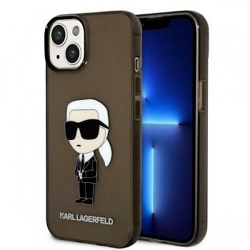 Originální pouzdro KARL LAGERFELD Ikonik Karl Lagerfeld KLHCP14SHNIKTCK pro Iphone 14 black