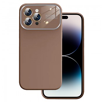 Měkké silikonové pouzdro na čočky pro Iphone 13 Pro hnědé barvy