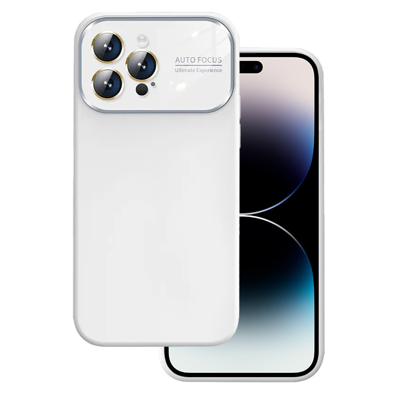 Levně Měkké silikonové pouzdro na čočky pro Iphone 14 bílé
