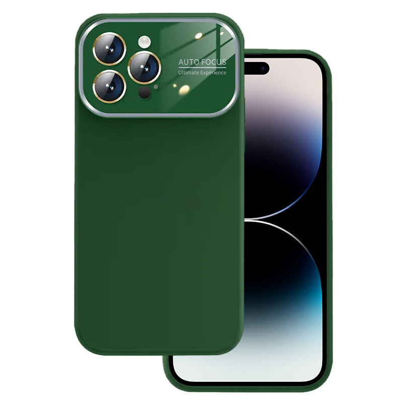 Levně Měkké silikonové pouzdro na čočky pro Iphone 14 Pro Max zelené
