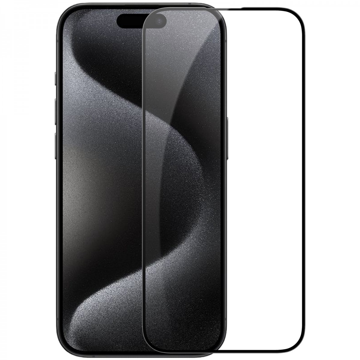 Levně Tvrzené sklo Nillkin 2.5D CP+ PRO Black pro Apple iPhone 15 Pro