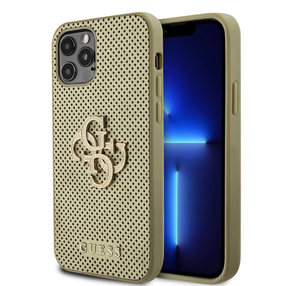 CG Mobile Guess Custodia IPhone 15 Pro Pelle PU Oro Con Glitter: Stile Glamour E Protezione Antiurto! - 2