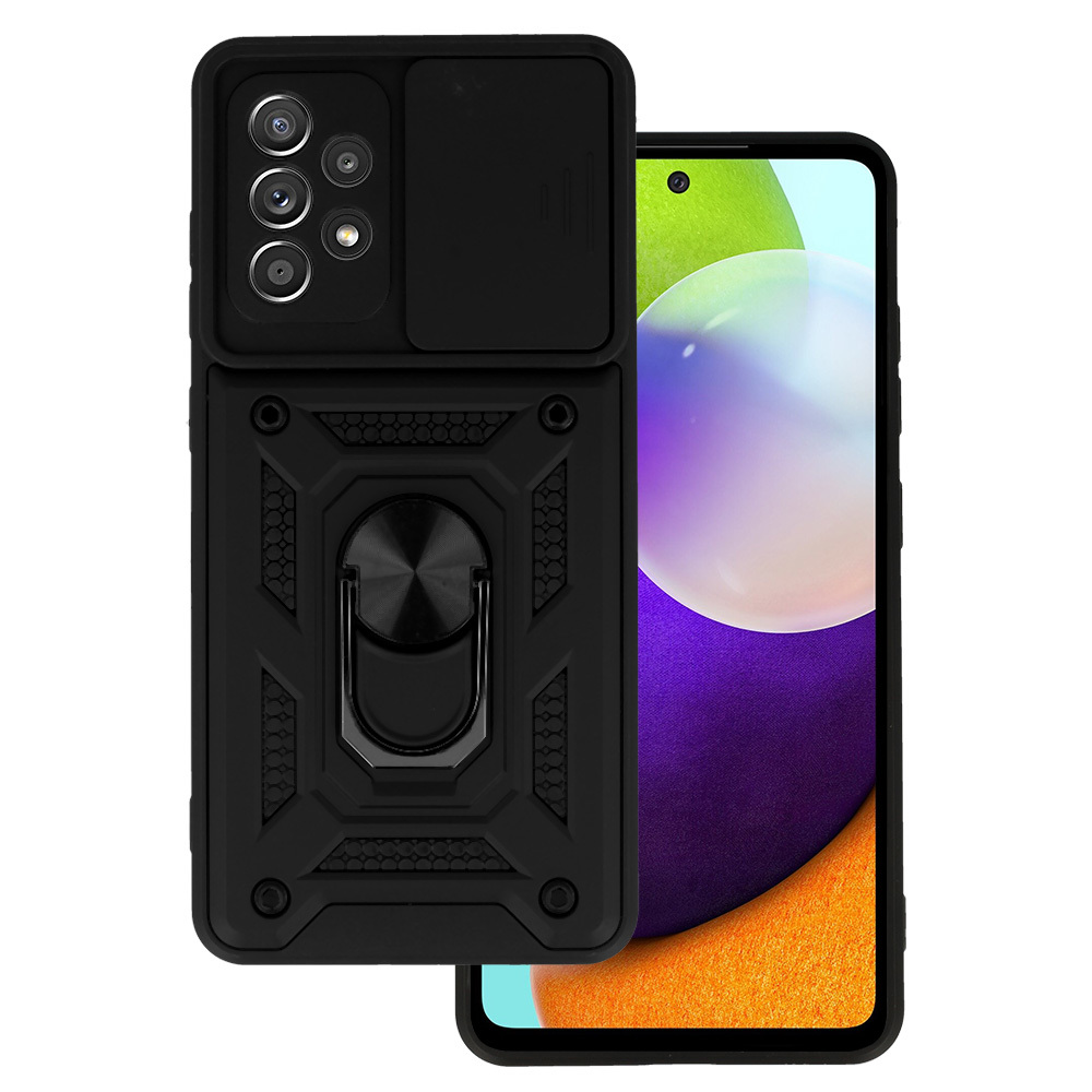 Levně Slide Camera Armor Case pro Samsung Galaxy A52/A52S Black