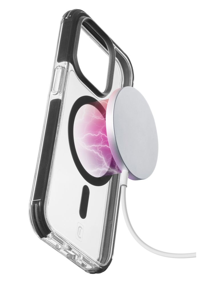Levně Ochranný kryt Cellularline Tetra Force Strong Guard Mag s podporou Magsafe pro Apple iPhone 15, transparentní