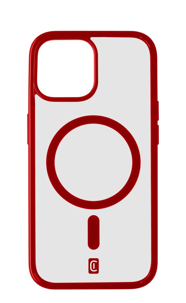 Levně Zadní kryt Cellularline Pop Mag s podporou Magsafe pro Apple iPhone 15, čirý / červený