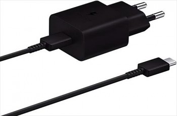 Originální rychlonabíječka Samsung EP-T2510XBE + datový kabel USB-C 25W černá
