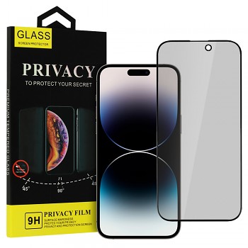 Tvrzené sklo Privacy Glass pro IPHONE 15 PRO BLACK