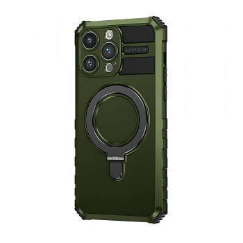 Tel Protect Armor Magsafe Metal Ring Case pro Iphone 15 Pro green